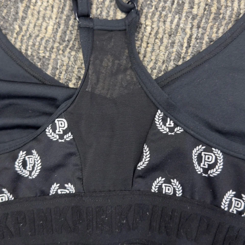 Victoria's Secret PINK/ Black Patterned Women's Bralette sz L‎